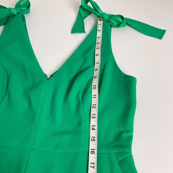 *Lilly Pulitzer Danni Bow Shoulder Cropped Ankle Slit Jumpsuit Size 10 - Picture 8 of 14